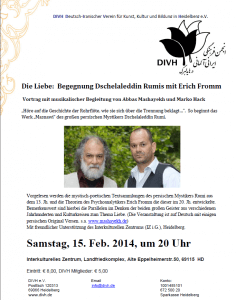 Die Liebe: Begegnung Dschelaleddin Rumis mit Erich Fromm